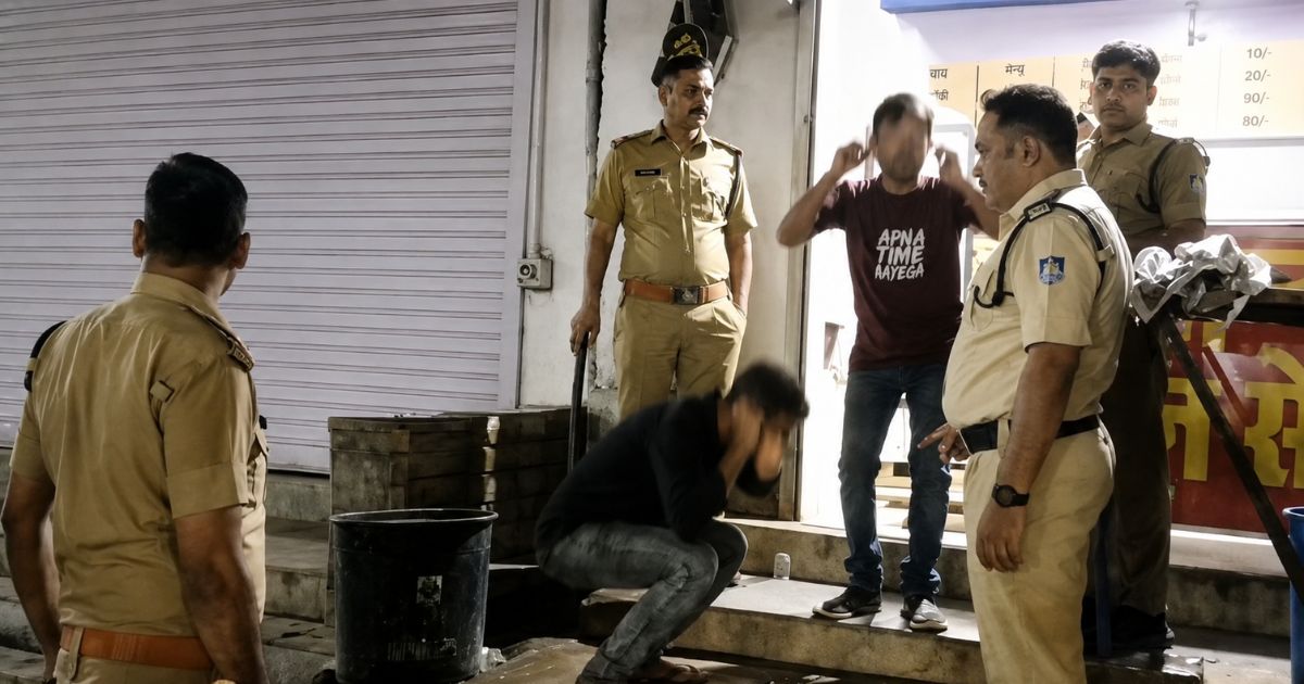 जबलपुर शास्त्री ब्रिज पर शराबियों पर पुलिस का एक्शन, उठक-बैठक