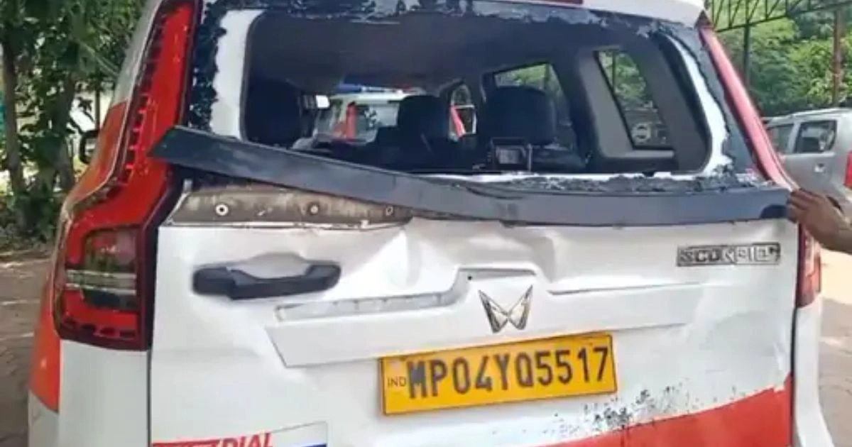 जबलपुर में डायल-112 को बस ने मारी टक्कर, पुलिस पायलट घायल