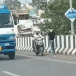 जबलपुर फ्लाईओवर पर अधिवक्ता की कार पर बम से हमला, वीडियो सामने
