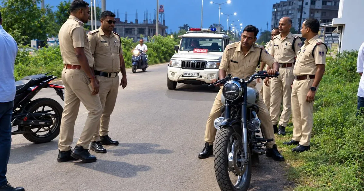 एकता मार्केट में बुलेट सवारों की गाड़ियां जब्त