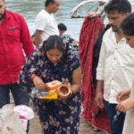 आधारताल तालाब में गणेश प्रतिमा विसर्जन जारी, प्रशासन तैनात