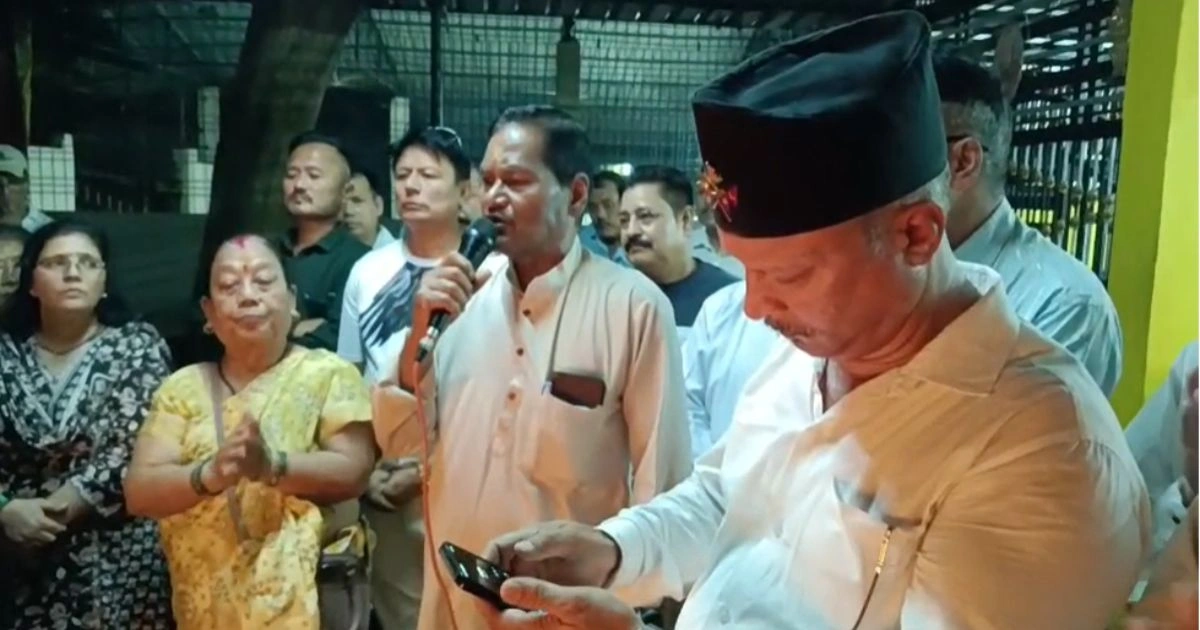 नेपाल आपदा पर रांझी में नेपाली गोरखा समाज का कैंडिल मार्च